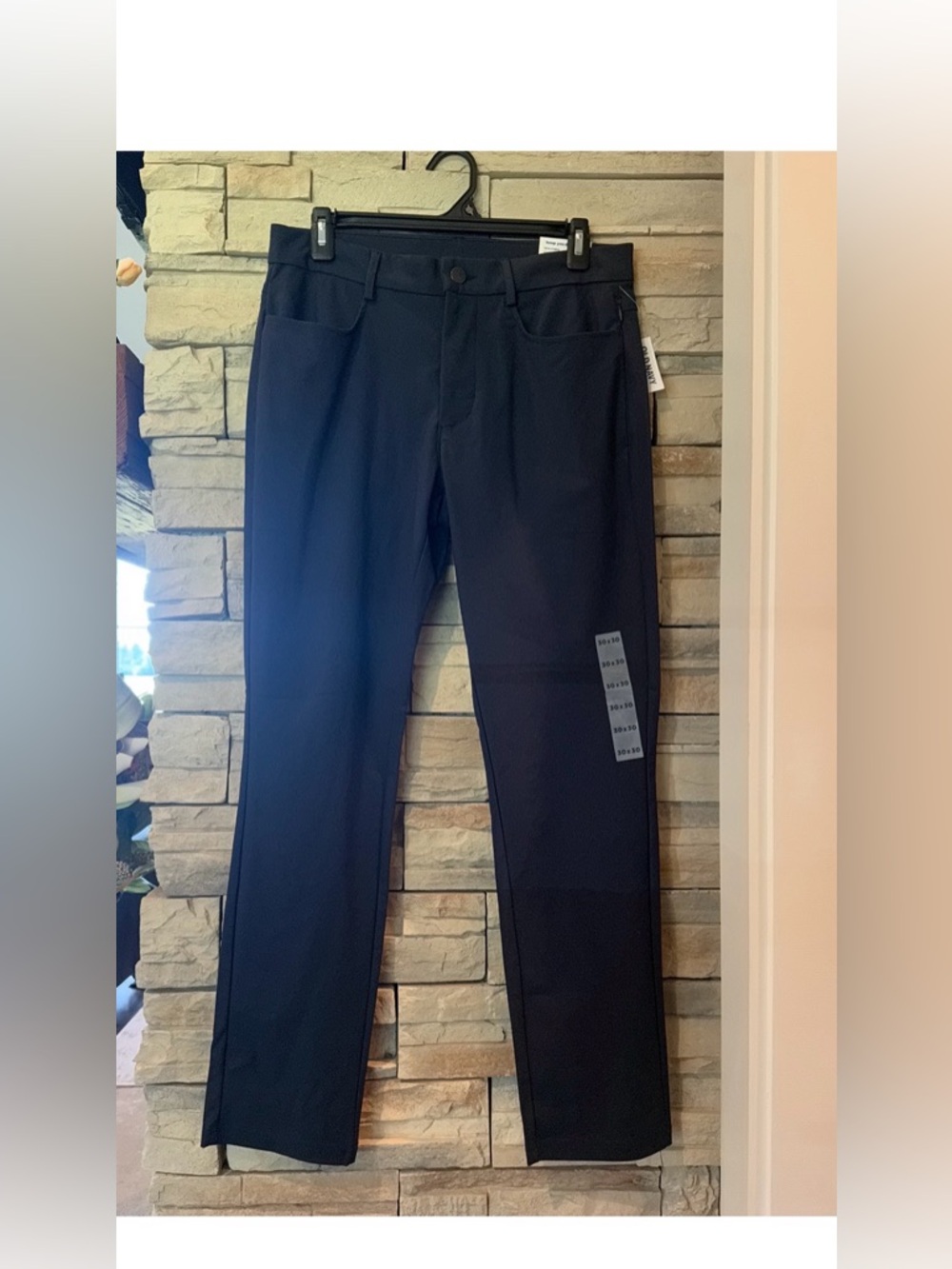Old Navy Pants Mens 30x30 Slim Fit Tech Hybrid Dark Blue Straight NWT NEW